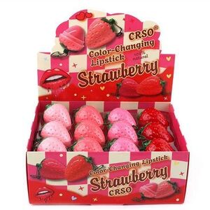 Dozen Strawberry Color-Changing Lipstick Trio Display